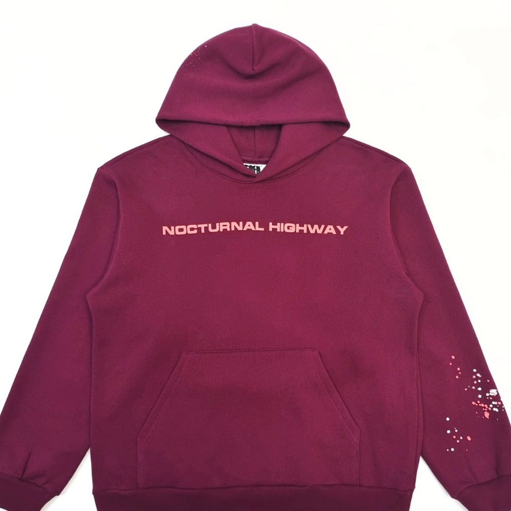 Purple Sweater with Minimalist Text Design